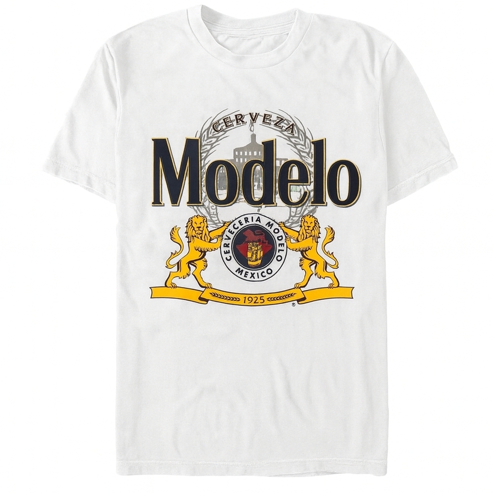 Modelo White and Gold Graphic Tee